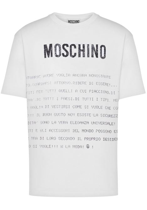 message print t-shirt man white MOSCHINO | 251ZZ071702411001