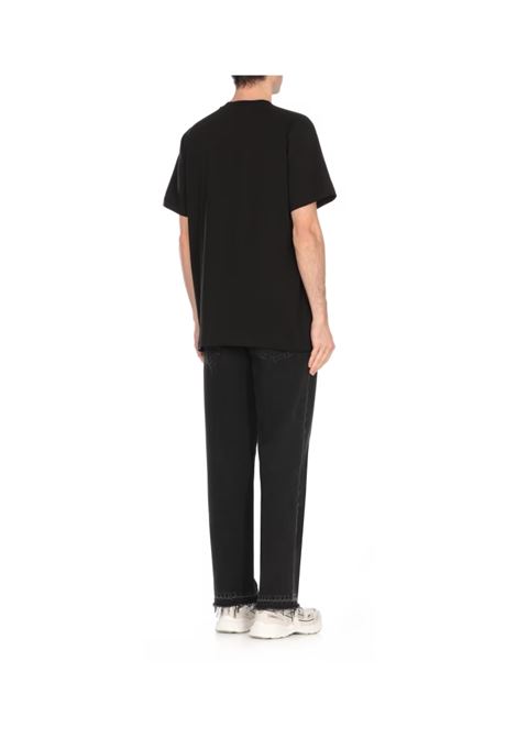 laurel crown logo t-shirt man black MOSCHINO | 251ZZ072202411555