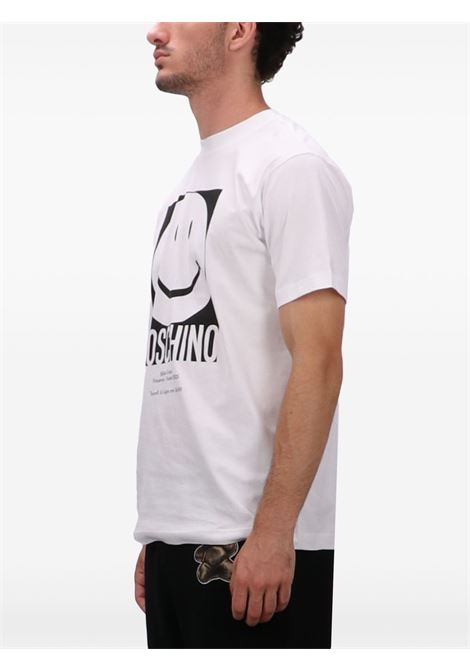 smiley t-shirt man white MOSCHINO | 251ZZ072302411001