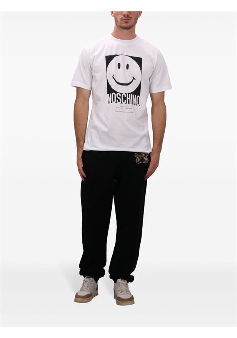 smiley t-shirt man white MOSCHINO | 251ZZ072302411001