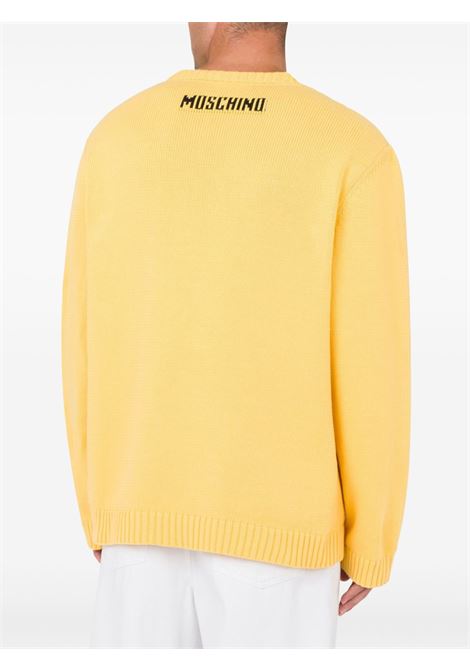 maglione smiley uomo giallo MOSCHINO | 251ZZ091502070028