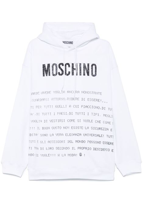 message print sweatshirt man white MOSCHINO | 251ZZ170702281001