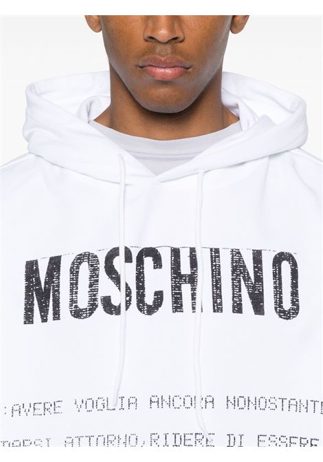 message print sweatshirt man white MOSCHINO | 251ZZ170702281001