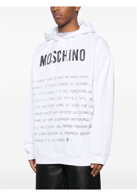 message print sweatshirt man white MOSCHINO | 251ZZ170702281001