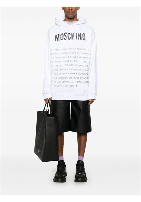 message print sweatshirt man white MOSCHINO | 251ZZ170702281001