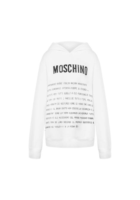 message print sweatshirt man white MOSCHINO | 251ZZ170702281001