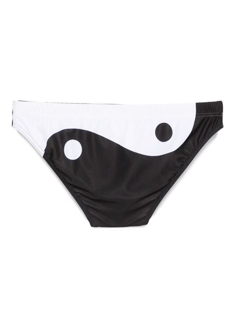 slip mare yin yang bianco e nero MOSCHINO | 251ZZ420102771001
