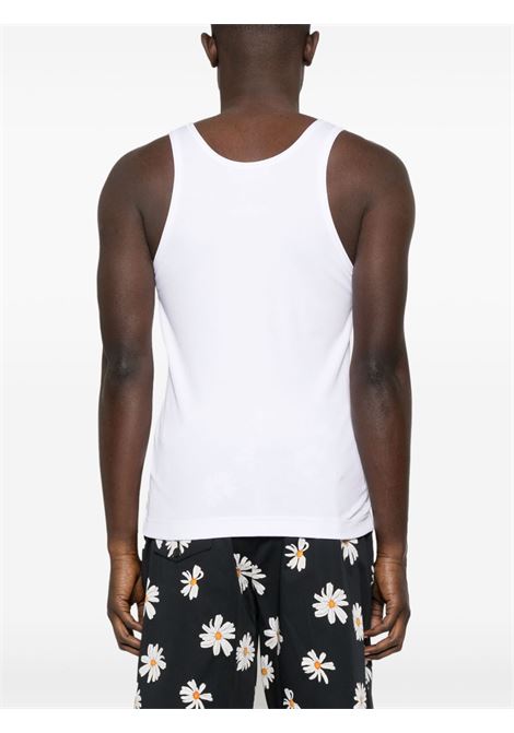canotta mini laurel crown uomo bianca MOSCHINO | 251ZZ890502451001