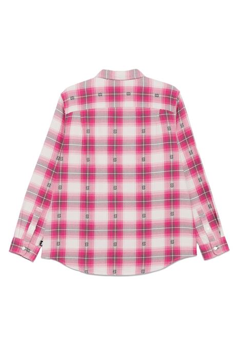 motif plaid shirt man pink STÜSSY | 11103520604