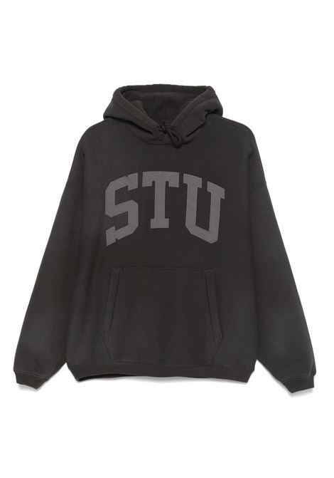 stu relaxed hoodie uomo nera STÜSSY | 1185780001