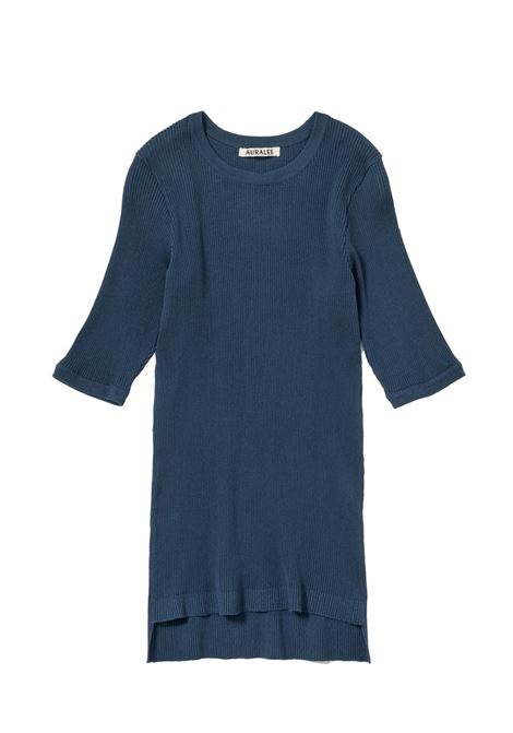rib t-shirt woman navy AURALEE | A00T02HRNAVY