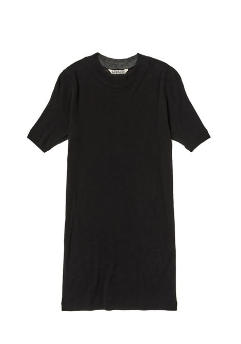 rib t-hirt woman black AURALEE | A00T03HFBLACK