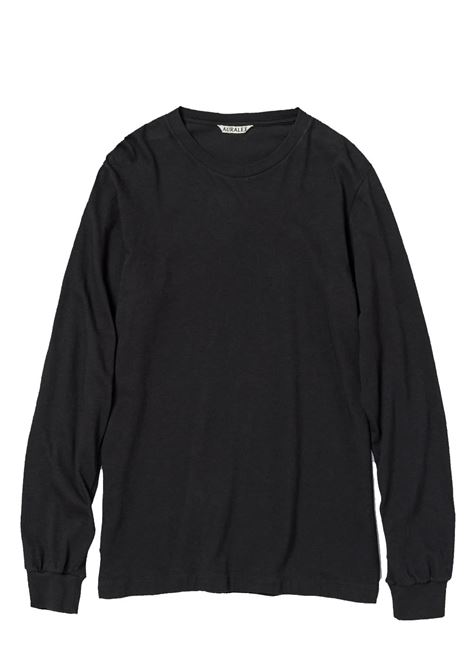 seamless l/s tee woman black AURALEE | A00T05STBLACK