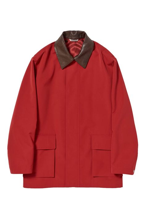 wool max canvas jacket woman red AURALEE | A25SB06WCRED
