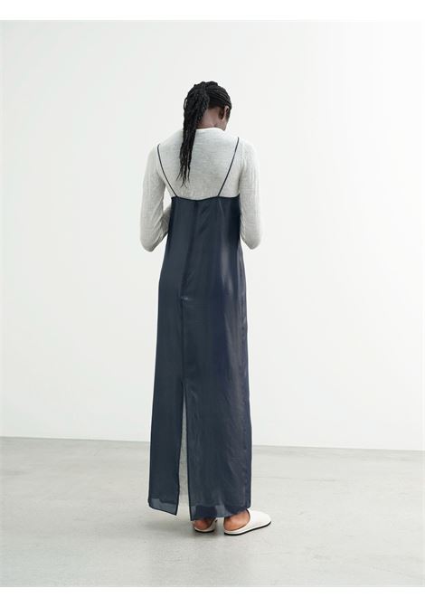 foil printed dress woman navy AURALEE | A25SD03SLNAVY