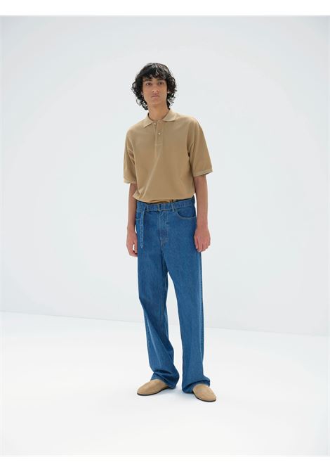 pantaloni oz denim belted uomo indigo AURALEE | A25SP02SDINDIGO