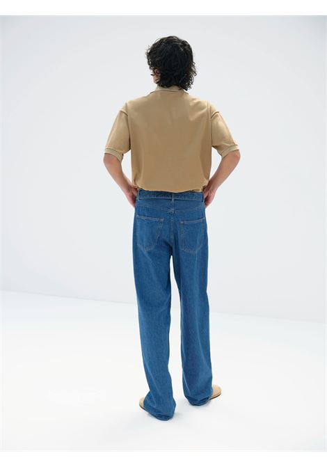 pantaloni oz denim belted uomo indigo AURALEE | A25SP02SDINDIGO