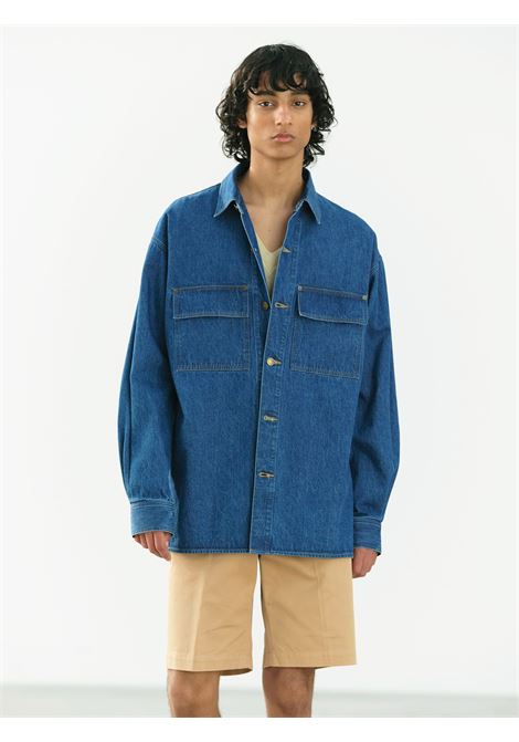 camicia denim uomo indigo AURALEE | A25SS01SDINDIGO