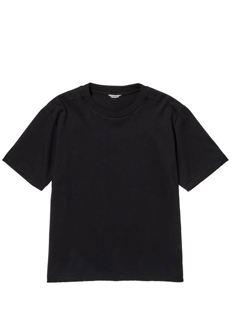 jersey t-shirt woman black AURALEE | A25ST03PCBLACK
