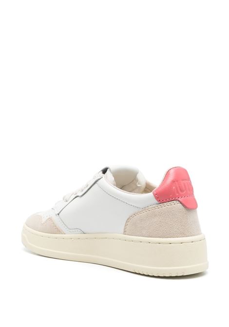 medalist low aulw ls78 sneakers woman white pink and beige AUTRY | AULWLS78