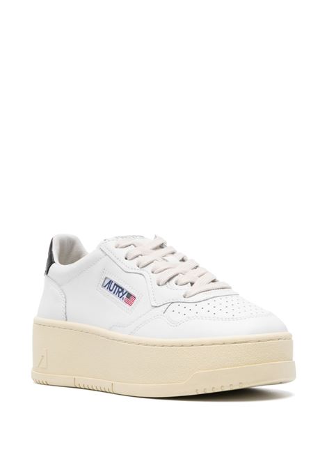 medalist platform low sneakers woman white and black AUTRY | PTLWLL22