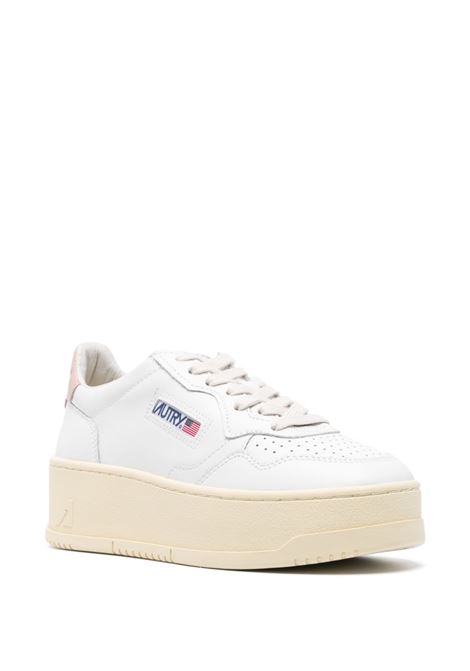 medalist platform low sneakers woman white and powder AUTRY | PTLWLL80