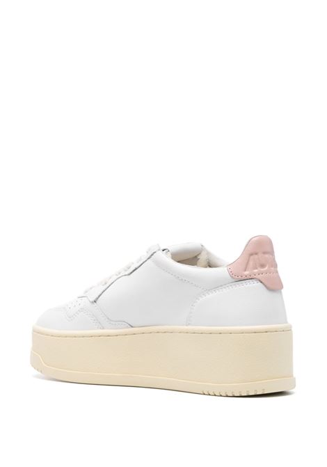 medalist platform low sneakers woman white and powder AUTRY | PTLWLL80