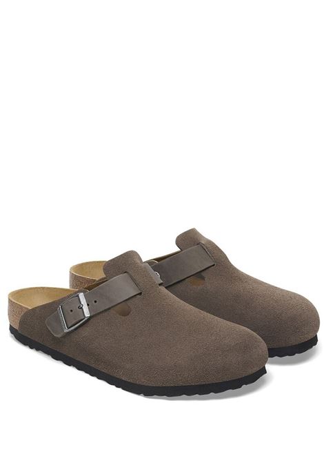 sandali boston mixed leather uomo grigi BIRKENSTOCK | 1029193GREY