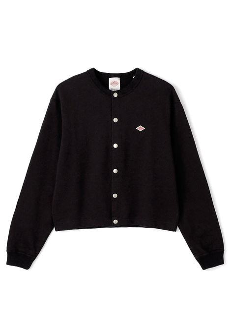 terry crew cardigan woman charcoal DANTON | DT-C0405CHARCOAL