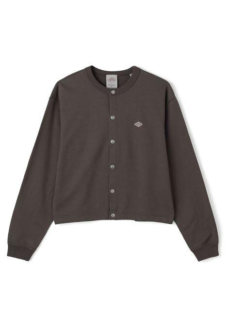 terry crew cardigan woman taupe DANTON | DT-C0405DK.TAUPE