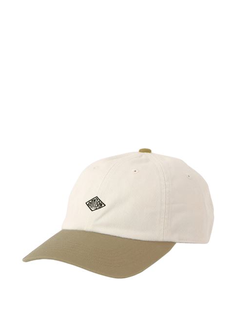 chino cloth 6 panel cap 2 tone unisex ecru and beige DANTON | DT-H0228ECRU/BEIGE