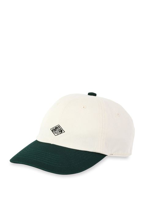 chino cloth 6 panel cap 2 tone unisex ecru and green DANTON | DT-H0228ECRU/GREEN