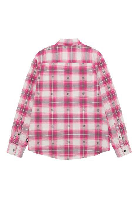 motif plaid shirt man pink STÜSSY | 11103520604