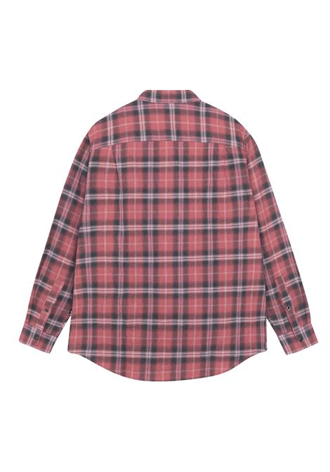 beach plaid shirt man red STÜSSY | 11103580601