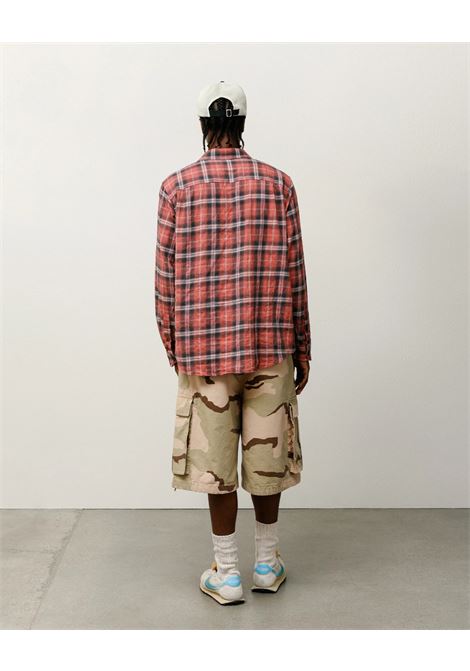beach plaid shirt man red STÜSSY | 11103580601