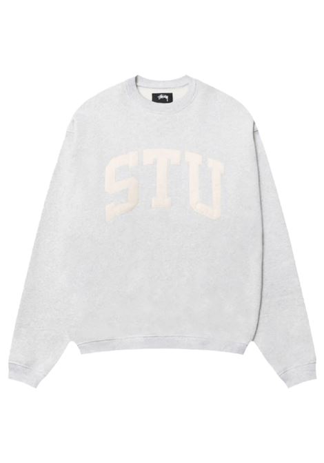 stu applique crew uomo grigia STÜSSY | 1185770062