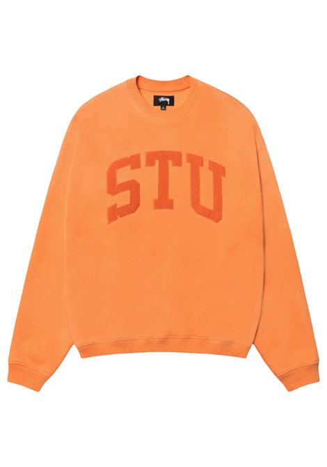 stu applique crew uomo arancione STÜSSY | 1185770602