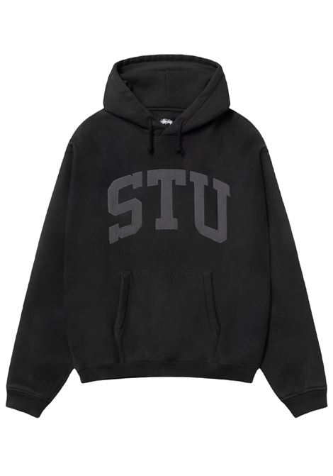 stu relaxed hoodie uomo nera STÜSSY | 1185780001