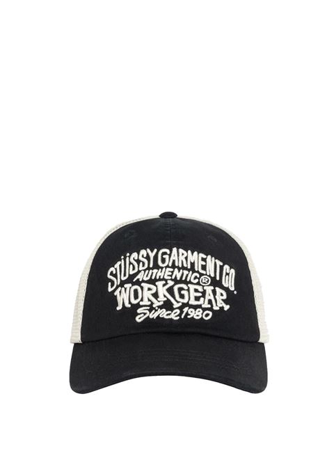 lp workgear strapback cap man black STÜSSY | 13111790001