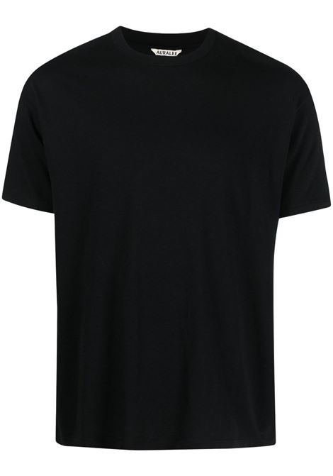seamless crew neck tee man black AURALEE | A00T01STBLACK