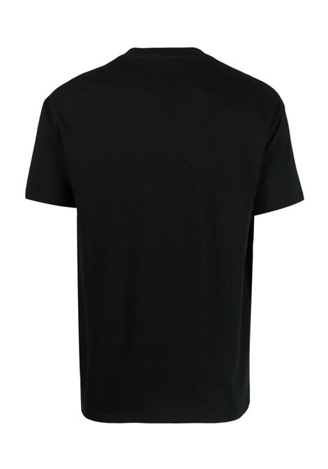 t-shirt seamless crew neck uomo nera AURALEE | A00T01STBLACK