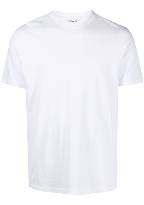seamless crew neck tee man white AURALEE | A00T01STWHITE