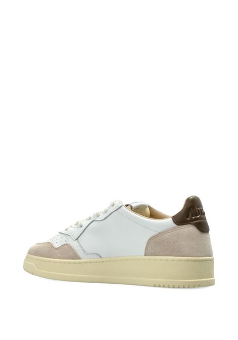 sneakers medalist low aulm ls15 uomo bianche beige e verde oliva AUTRY | AULMLS15