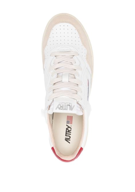 sneakers medalist low aulm ls43 bianche, rosse e crema AUTRY | AULMLS43