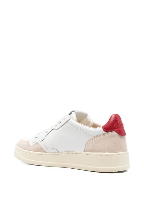sneakers medalist low aulm ls43 bianche, rosse e crema AUTRY | AULMLS43