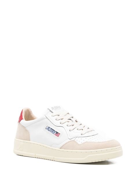 sneakers medalist low aulm ls43 bianche, rosse e crema AUTRY | AULMLS43
