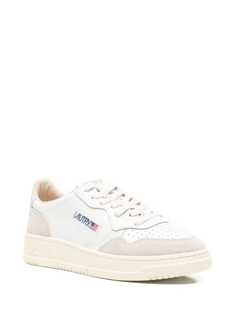 medalist aulw ls14 sneakers woman white and sage green AUTRY | AULWLS14