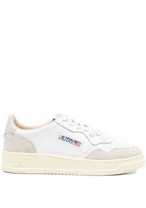 medalist aulw ls14 sneakers woman white and sage green AUTRY | AULWLS14