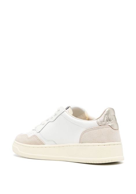 medalist aulw low ls75 sneakers woman white and gold AUTRY | AULWLS75