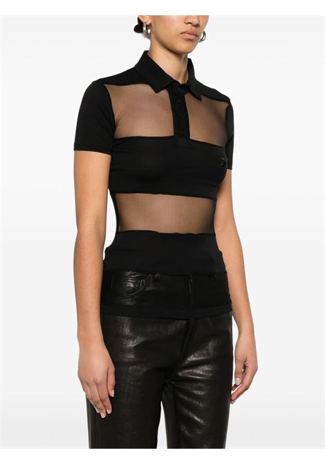 top striped sheer polo donna nero COPERNI | COPJS115F5028BLK